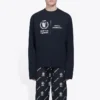 Μακρυμάνικο T-shirt Balenciaga x WFP, μέτρια εφαρμογή «Μαύρο» 612967THV841000