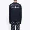 Μακρυμάνικο T-shirt Balenciaga x WFP, μέτρια εφαρμογή «Μαύρο» 612967THV841000