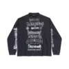 Μακρυμάνικο T-shirt «Black White» με μεταλλικά στοιχεία και μέτρια εφαρμογή 699191TPVO31569