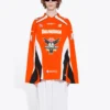 Μακρυμάνικο T-shirt χόκεϊ με πάνελ «Orange» 657105TKV247074