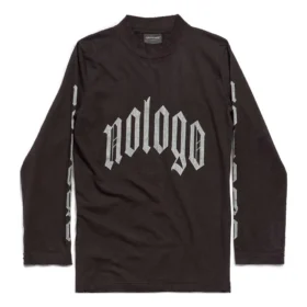 Μακρυμάνικο T-shirt χωρίς λογότυπο «Μαύρο-Γκρι» 788244TQVK51200