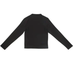 Μακρυμάνικο T-shirt Fashion Institute, μέτρια εφαρμογή «Μαύρο» 698124TMVH51073