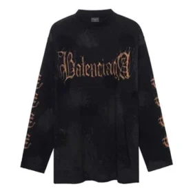 Μακρυμάνικο T-shirt Heavy Metal με Oversized γραμμή «Black Faded» 739783TOVE11055