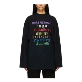 Μακρυμάνικο T-shirt με λογότυπο Languages “Black Multicolor” 641667TJVI32771