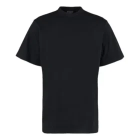 Μακρυμάνικο T-shirt με μακρύ πίσω μέρος και φαρδιά γραμμή «Μαύρο» 681045TLVH91070