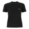Μαύρο κοντομάνικο T-shirt με στρογγυλό λαιμό και λογότυπο SS21 612964TJV871070