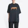 Metallica T-shirt με κοντά μανίκια, Oversized Fit «Black Orange» 694576TMV880105