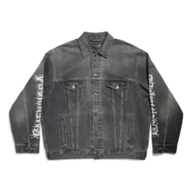 Μεταλλικό μπουφάν DIY με φαρδιά εφαρμογή “Black” 773804TBP473721