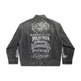Μεταλλικό μπουφάν DIY με φαρδιά εφαρμογή “Black” 773804TBP473721