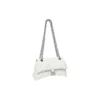 Μικρή τσάντα Crush με αλυσίδα και καπιτονέ «Optic White» 716351210J09001