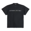 Μόνο για εσωτερική χρήση T-shirt με ανάποδη σχεδίαση «Μαύρο» 787358TQVU21083
