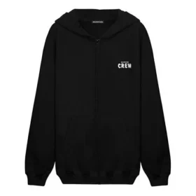 Μπλούζα με αλφάβητο και φερμουάρ, Unisex, Μαύρο 620974TIV751070