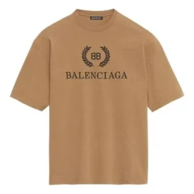 Μπλούζα με μοτίβο BB, κοντό μανίκι, Unisex, χακί 578139TEV529610