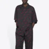 Μπλούζα Minimal με κοντά μανίκια “Black Red” 658841TKO521076