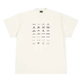 Μπλούζα T-shirt με λογότυπα από το αρχείο, Oversized “Λευκό” 712398TNVQ79784