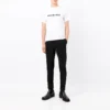 Μπλούζα T-shirt με θολωμένο λογότυπο «Λευκό Μαύρο» 661705TKVD59040