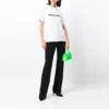 Μπλούζα T-shirt με θολωμένο λογότυπο «Λευκό Μαύρο» 661705TKVD59040