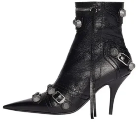 Μποτάκια Cagole 90mm «Black Arena Lambskin» 694379WAD4E1081
