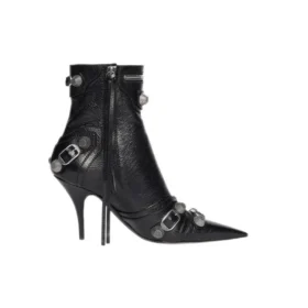 Μποτάκια Cagole 90mm «Black Arena Lambskin» 694379WAD4E1081