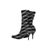 Μπότες από σπαντέξ με λογότυπο Monogram ύψους 80 mm «Black» 549784W1P601264