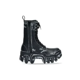 Μπότες με κορδόνια Bulldozer «Black Outline Calfskin» 672502WBEF21090