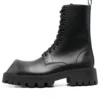 Μπότες Rhino 25mm με κορδόνια «Black Smooth Calfskin» 712638WBB501000