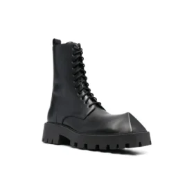 Μπότες Rhino 25mm με κορδόνια «Black Smooth Calfskin» 712638WBB501000