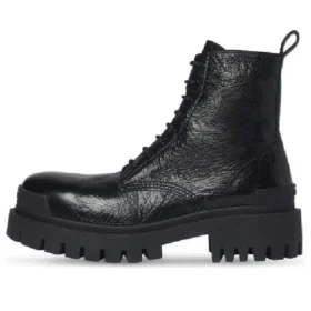 Μπότες Strike με κορδόνια “Black Lambskin” 590974WAD401000