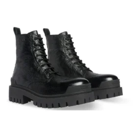 Μπότες Strike με κορδόνια “Black Lambskin” 590974WAD401000