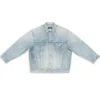 Μπουφάν 3B Sports Vintage Τζιν σε φαρδιά γραμμή «Light Blue» 704299TJW798469