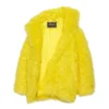 Μπουφάν από συνθετική γούνα Unisex FW21, κίτρινο 663000TKQ077200