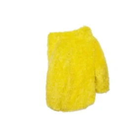 Μπουφάν από συνθετική γούνα Unisex FW21, κίτρινο 663000TKQ077200