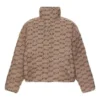 Μπουφάν BB Monogram με φουσκωτό στυλ “Μπεζ-Καφέ” 681885TML339378