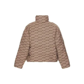 Μπουφάν BB Monogram με φουσκωτό στυλ “Μπεζ-Καφέ” 681885TML339378
