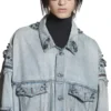Μπουφάν Cagole Oversized «Μπλε» 764521TDW144016