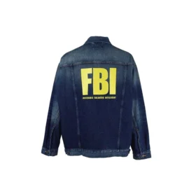 Μπουφάν FBI από τζιν «Blue» 681690TJW754021