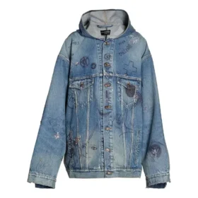 Μπουφάν με κουκούλα oversized «Blue» 719315TNW56-4268