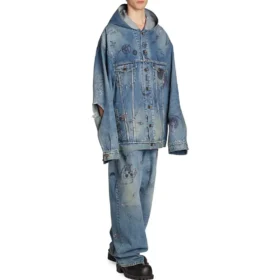 Μπουφάν με κουκούλα oversized «Blue» 719315TNW56-4268
