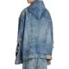 Μπουφάν με κουκούλα oversized «Blue» 719315TNW56-4268
