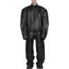 Μπουφάν μοτοσικλετιστή Oversized «Μαύρο» 744983TOS141000