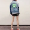 Μπουφάν τζιν με λογότυπο στην πλάτη “Blue Green” 606170TDW144065