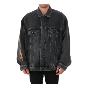 Μπουφάν τζιν Oversized της Metallica «Washed Black Orange» 694504TBP471055
