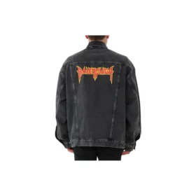 Μπουφάν τζιν Oversized της Metallica «Washed Black Orange» 694504TBP471055