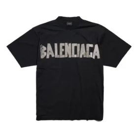Νέο Tape Type T-shirt με μεσαία εφαρμογή “Μαύρο” 739784TQVQ81073