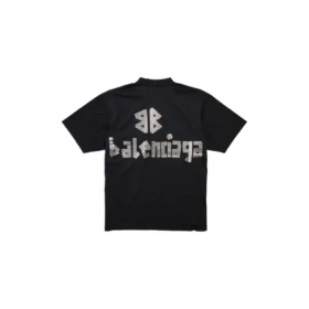 Νέο Tape Type T-shirt με μεσαία εφαρμογή “Μαύρο” 739784TQVQ81073