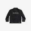 Παιδικά – υπερμεγέθη μπουφάν Balenciaga σε μαύρο ξεθωριασμένο