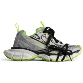 Πάνινα Sneakers 3XL «Γκρι Μαύρο Πράσινο Πλέγμα και Πολυουρεθάνη» 734734W3XL69031