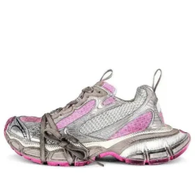 Πάνινα Sneakers 3XL «Λευκό, γκρι και ροζ πλέγμα και πολυουρεθάνη» 734731W3XL59050