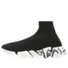 Πάνινα Sneakers Speed 2.0 Graffiti «Μαύρο ανακυκλωμένο πλεκτό και λευκή σόλα» 617196W2DD41091