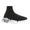 Πάνινα Sneakers Speed 2.0 Graffiti «Μαύρο ανακυκλωμένο πλεκτό και λευκή σόλα» 617196W2DD41091